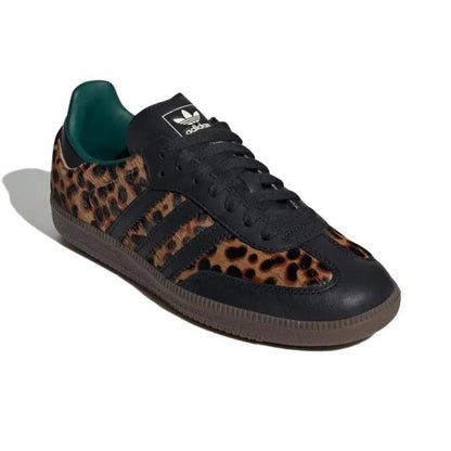 Adidas Samba OG Black Green Leopard (Women's)