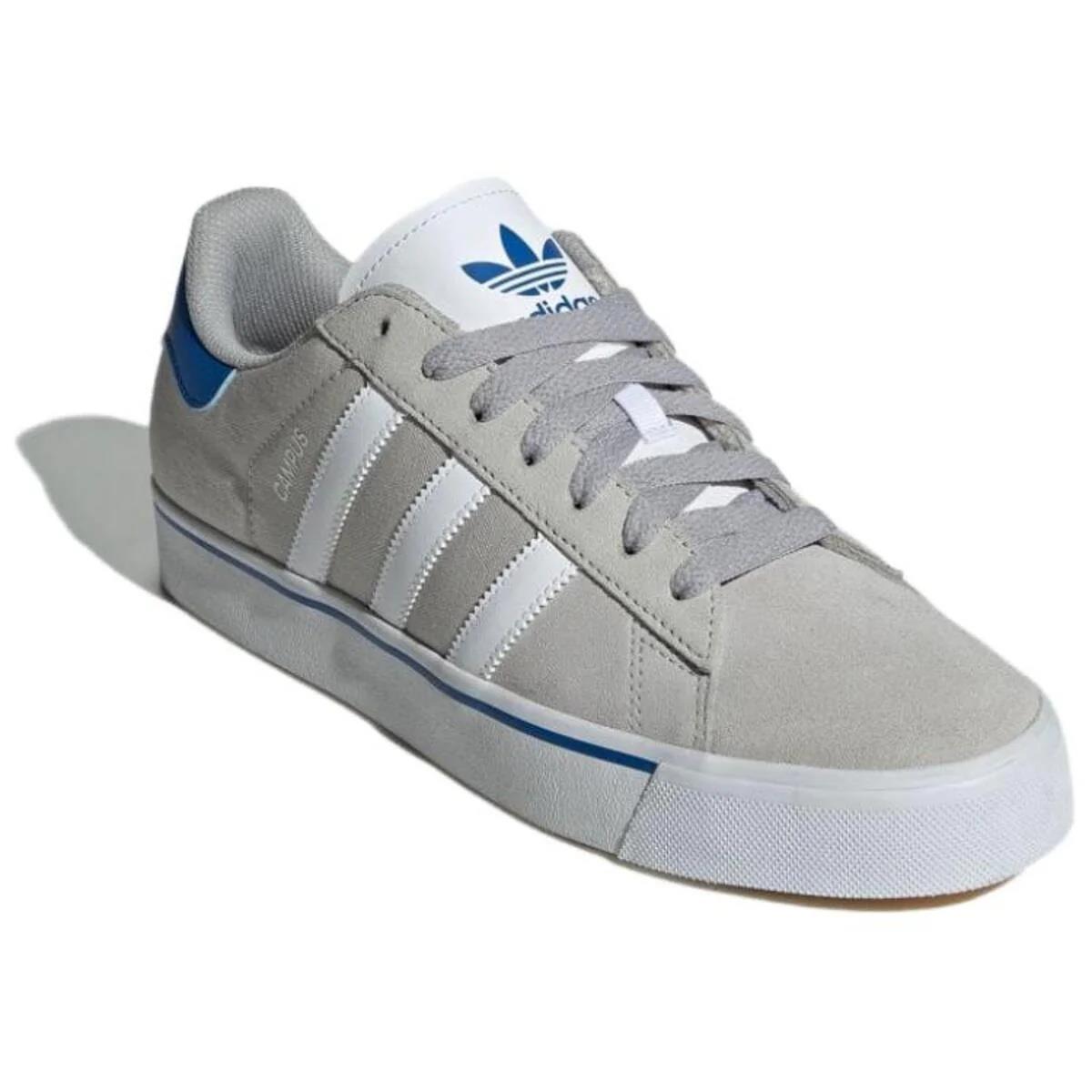 Adidas Originals Campus Vulc Grey Blue White Athletic Sneakers