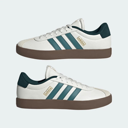 adidas VL Court 3.0 Core White Preloved Teal Aurora Ivy Men's JR8635 size 11.5