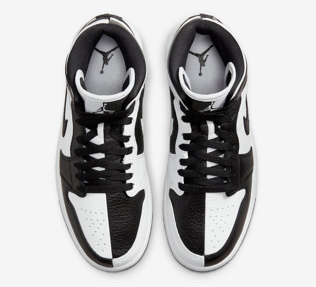 Jordan 1 Mid Split Black White (Women's)
