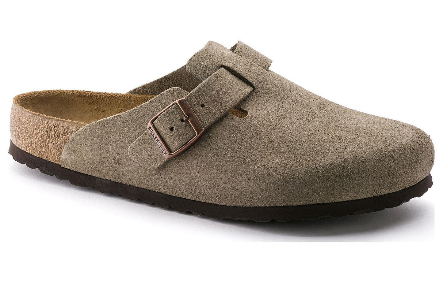 Birkenstock Boston Soft Footbed Suede Taupe