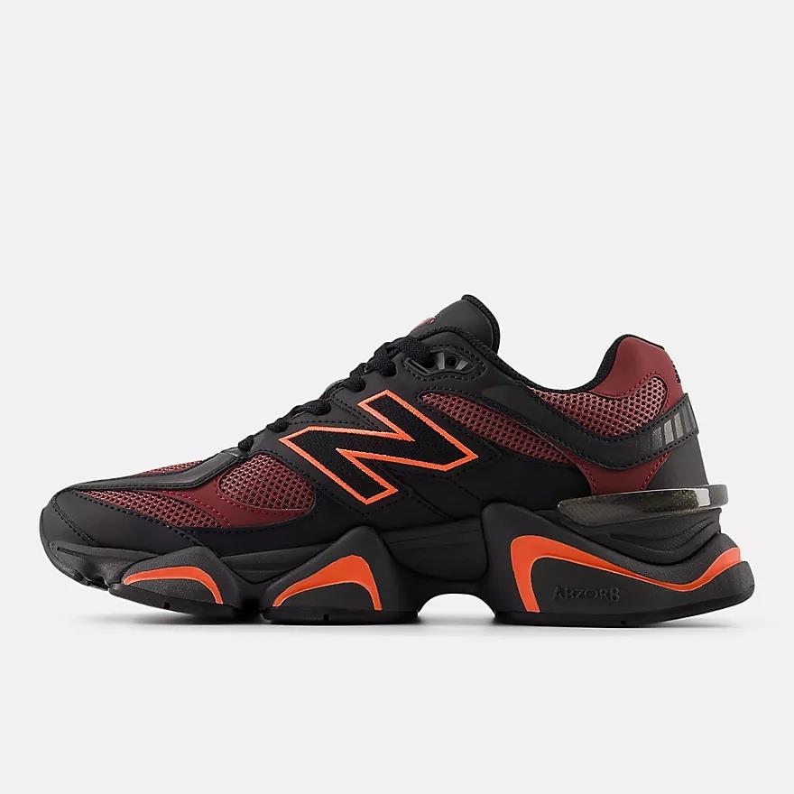 New Balance 9060 Athletic Sneakers (Black Red)