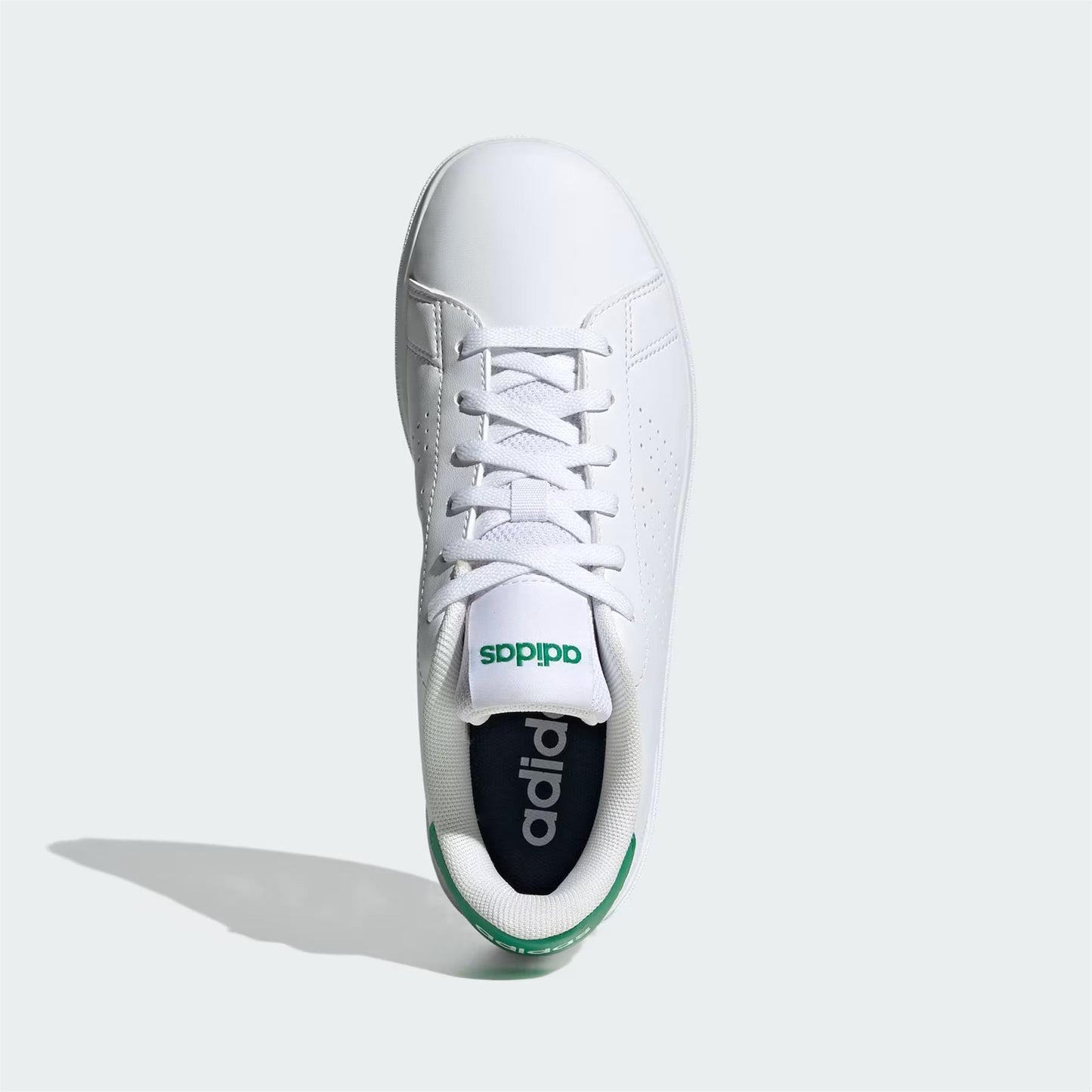 Adidas Advantage Base 2.0 Cloud White Green (GS) size 7Y