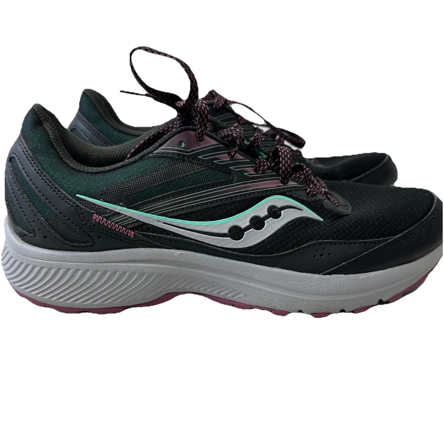 Saucony Cohesion TR15 Black Grey Purple Running Shoes