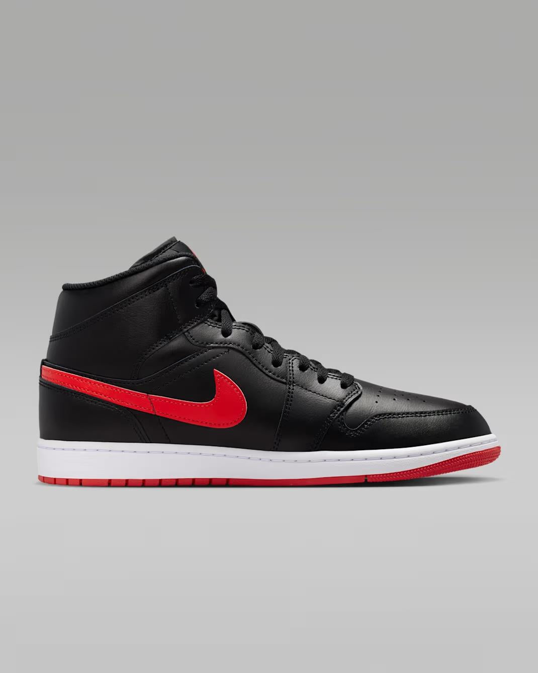 Air Jordan 1 Mid Black University Red