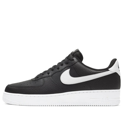 Nike Air Force 1 Low '07 Black White Pebbled Leather Men's CT2302-002