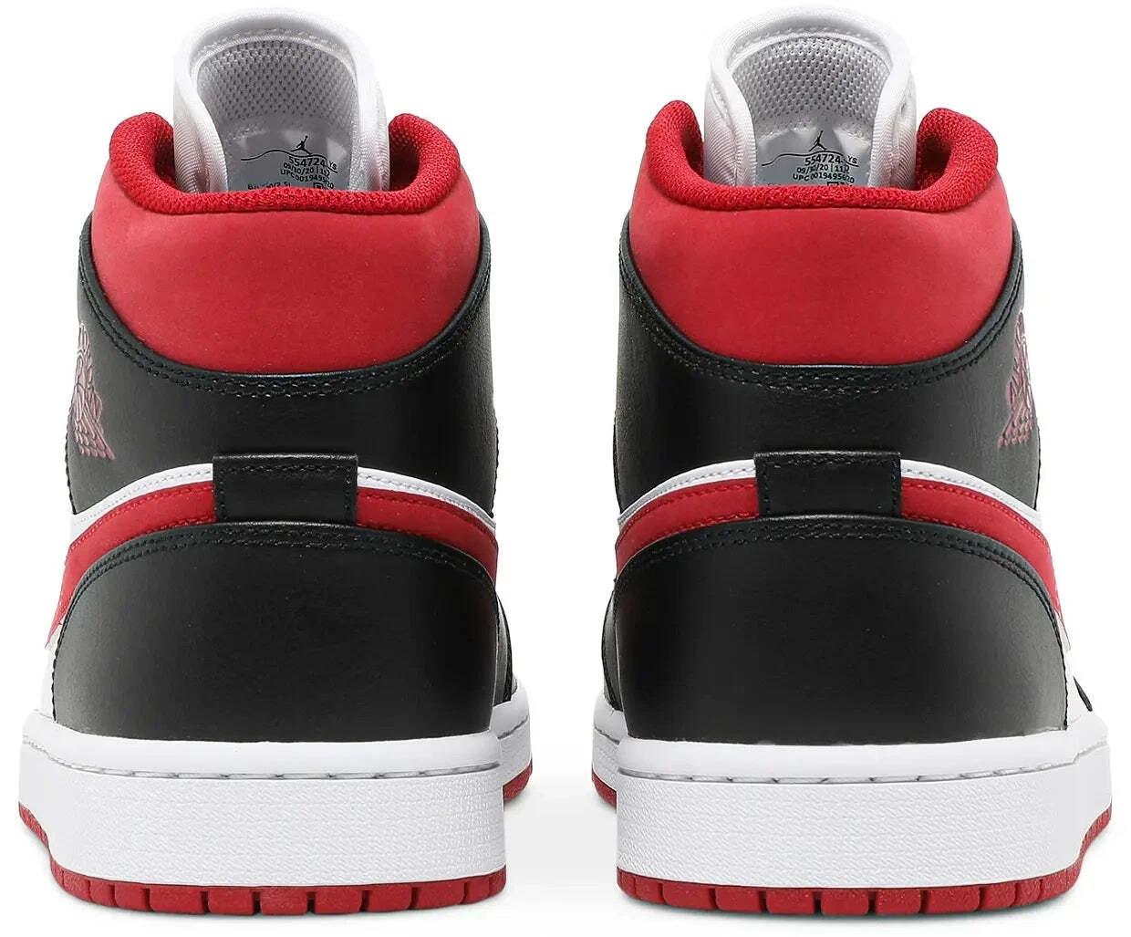 Jordan 1 Mid Gym Red Black White