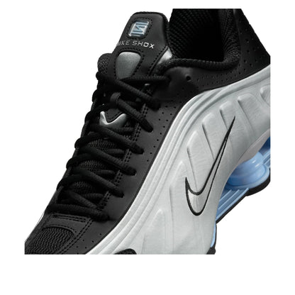 Nike Shox R4 
Metallic Silver Black Psychic Blue