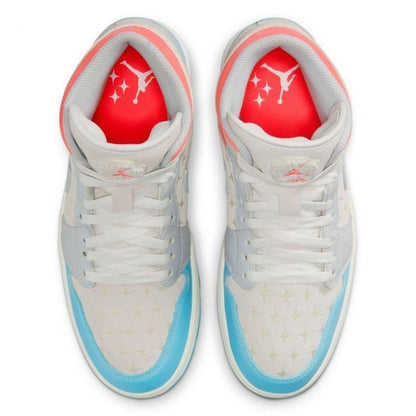 Jordan 1 Mid 
Sail Hot Lava Blue Chill (Women's)