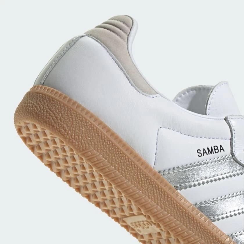 Adidas Samba OG White Silver Metallic Grey (Women's)