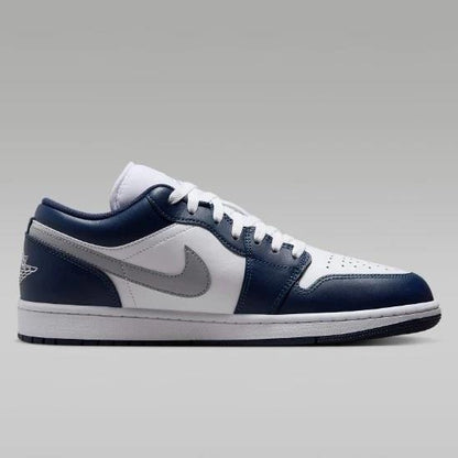 Jordan 1 Low Wolf Grey Midnight Navy Men's 553558-141