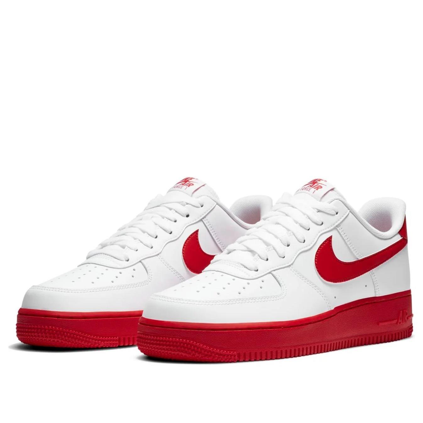 Nike Air Force 1 Low White Red Midsole Men's CK7663-102 size 7.5