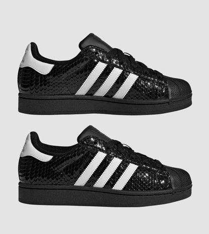 adidas Superstar II 
Patent Snakeskin Black White (Women's)