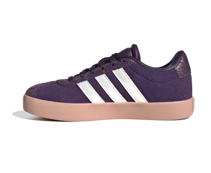 Adidas VL Court 3.0 Aurora Plum Zero Metalic Pink Gum (GS) JS3485