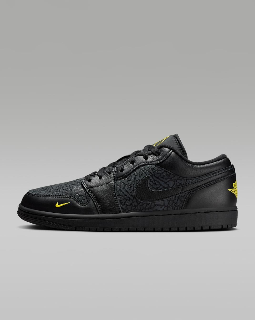 Jordan 1 Low Black Elephant Print Men's IM6568-010