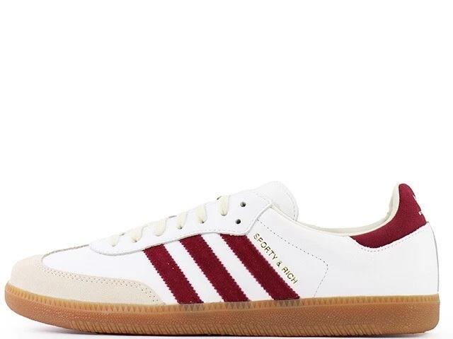 Adidas Samba Sporty & Rich White Collegiate Burgundy Men's IF5660