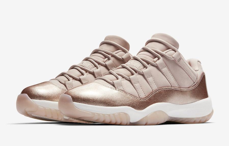 Jordan 11 Retro Low Rose Gold (Women's) size 9
