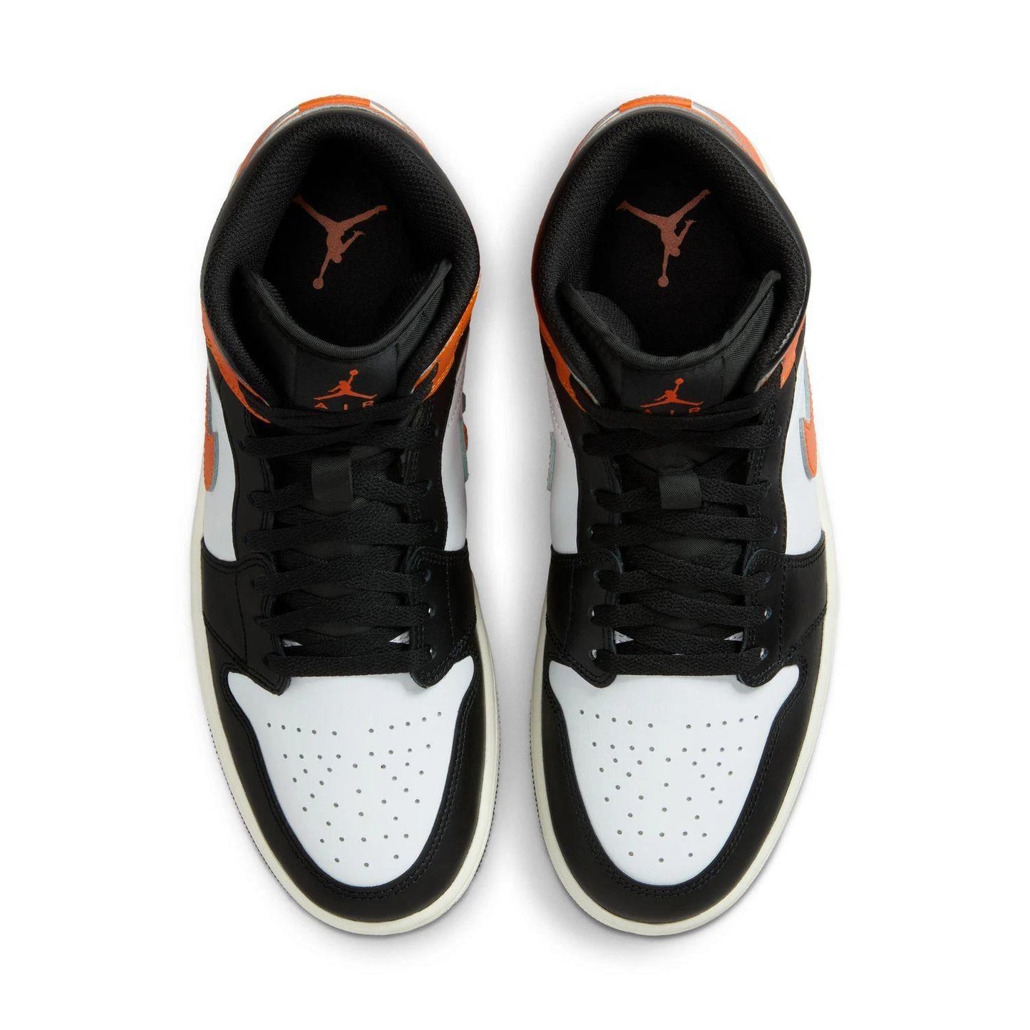 Jordan 1 Mid Black Toe Starfish