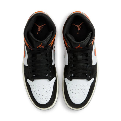Jordan 1 Mid Black Toe Starfish