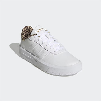 Adidas Court Platform Shoes 'White Leopard' (Women's) size 9.5