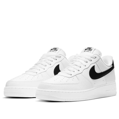 Nike Air Force 1 Low '07 White Black Pebbled Leather Men's CT2302-100