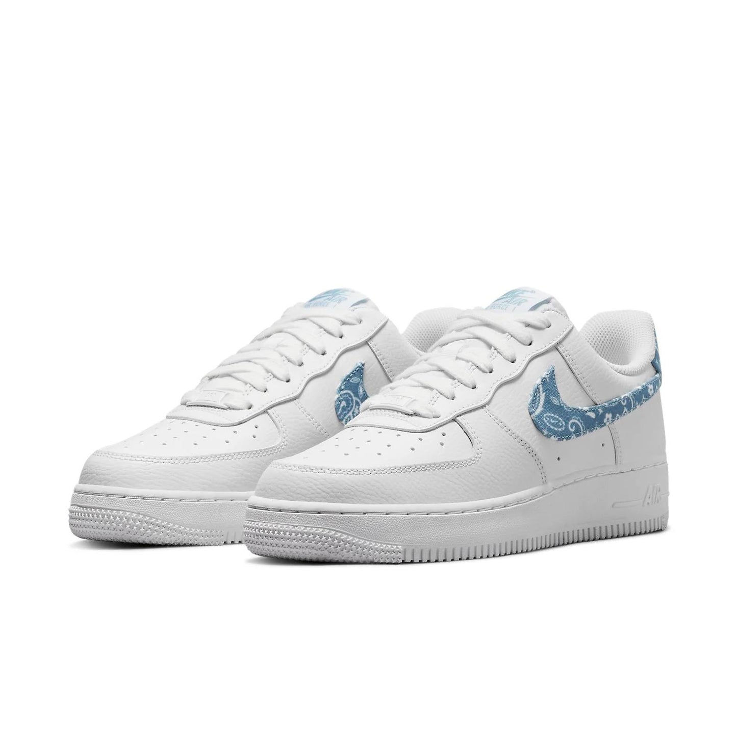 Nike Air Force 1 Low '07 Essential White Worn Blue Paisley (Women's) size 8.5