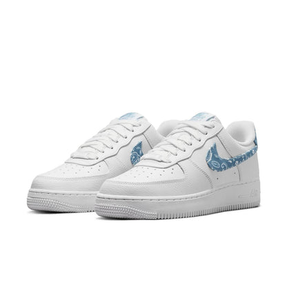 Nike Air Force 1 Low '07 Essential White Worn Blue Paisley (Women's) size 8.5