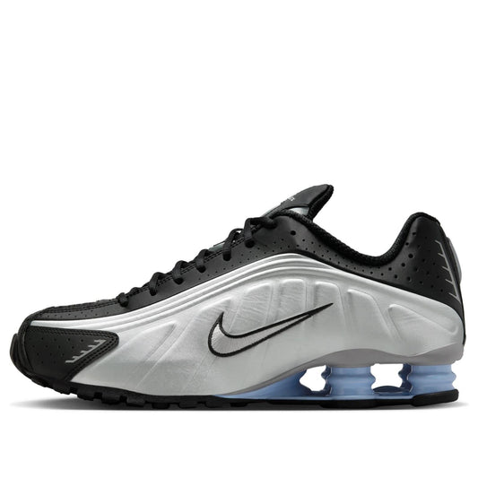Nike Shox R4 
Metallic Silver Black Psychic Blue