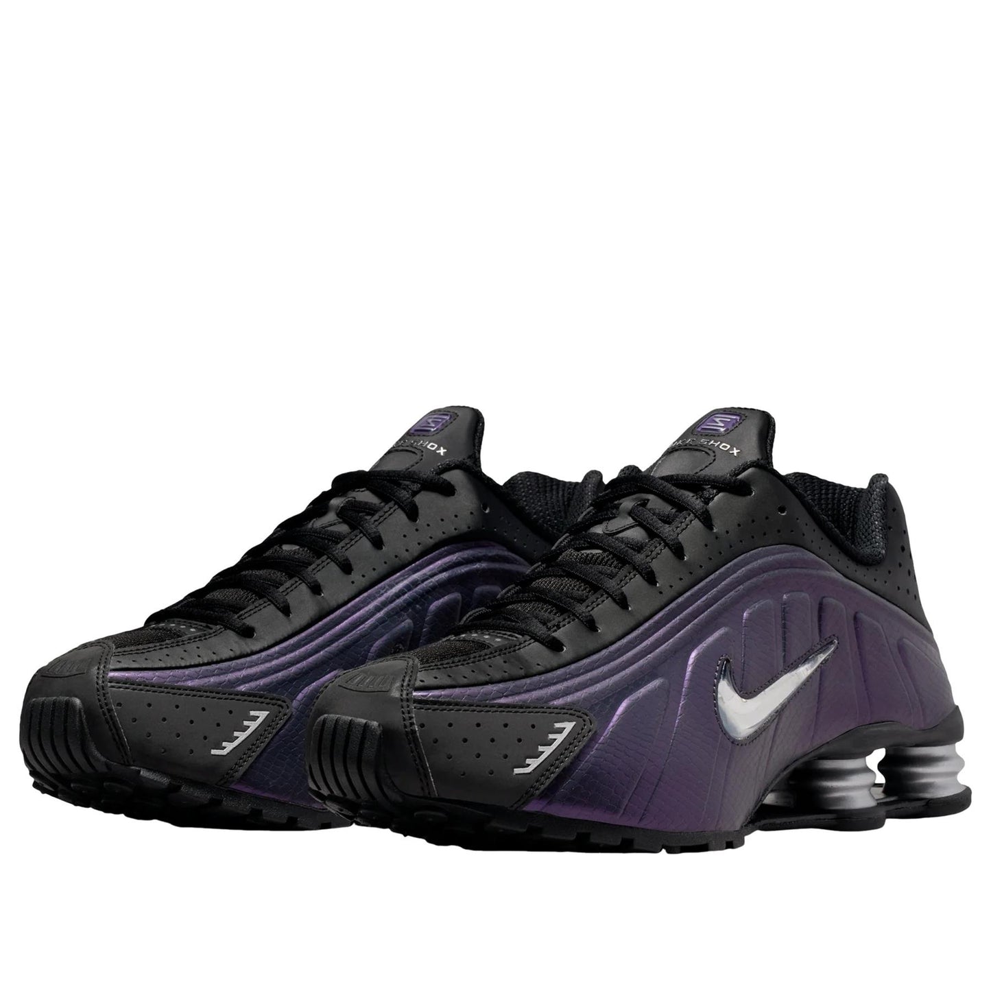 Nike Shox R4 
Black Metallic Silver Purple Dynasty