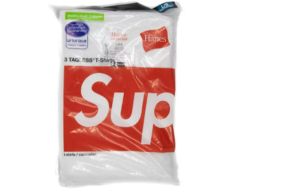 Supreme Hanes Tagless Tees (3 Pack) 
White