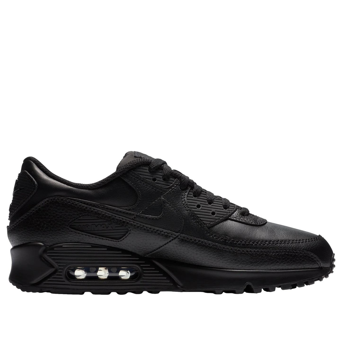 Nike Air Max 90 Leather Triple Black Men's CZ5594-001