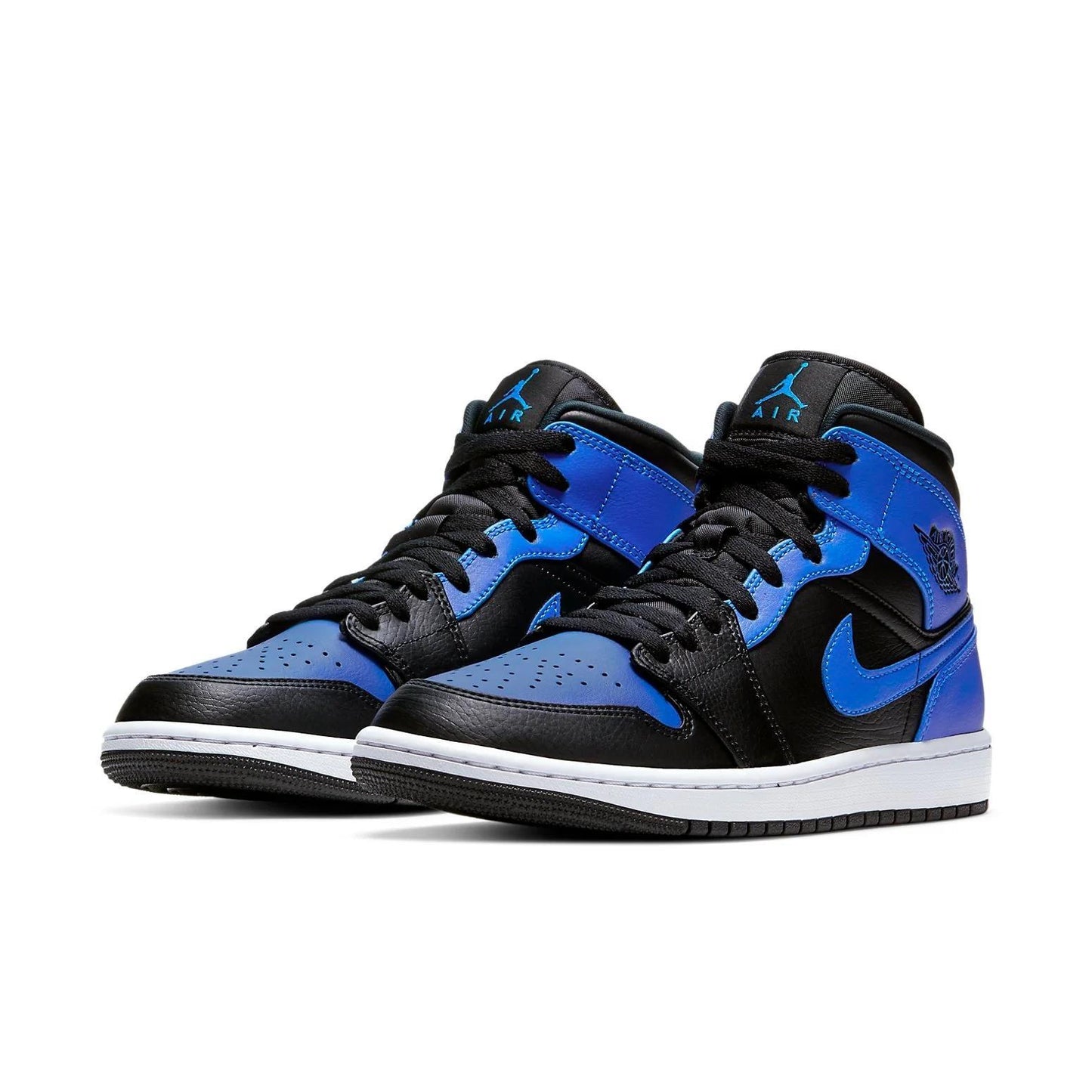 Jordan 1 Mid Hyper Royal Tumbled Leather