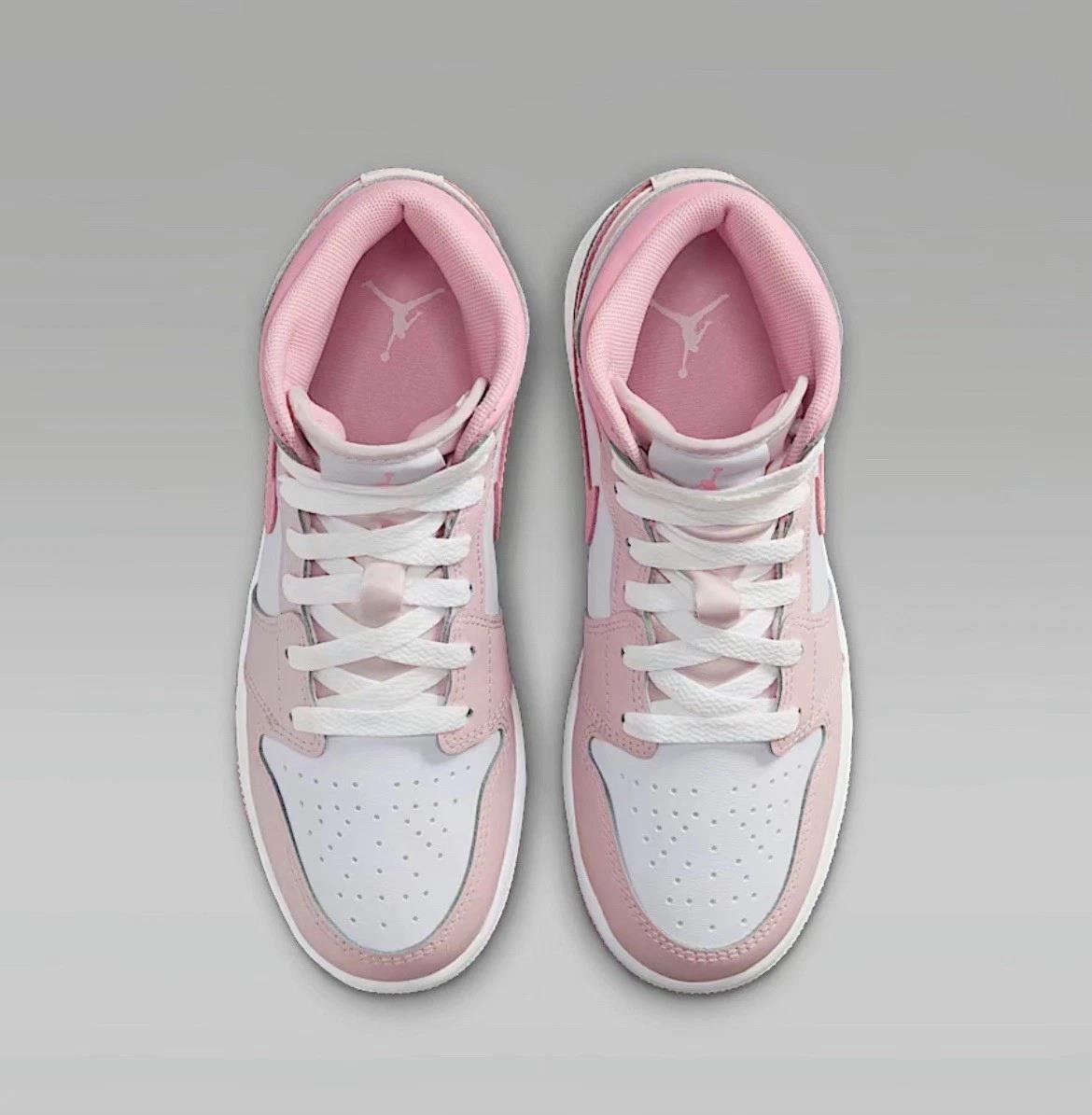 Jordan 1 Mid Pearl Pink White (GS)