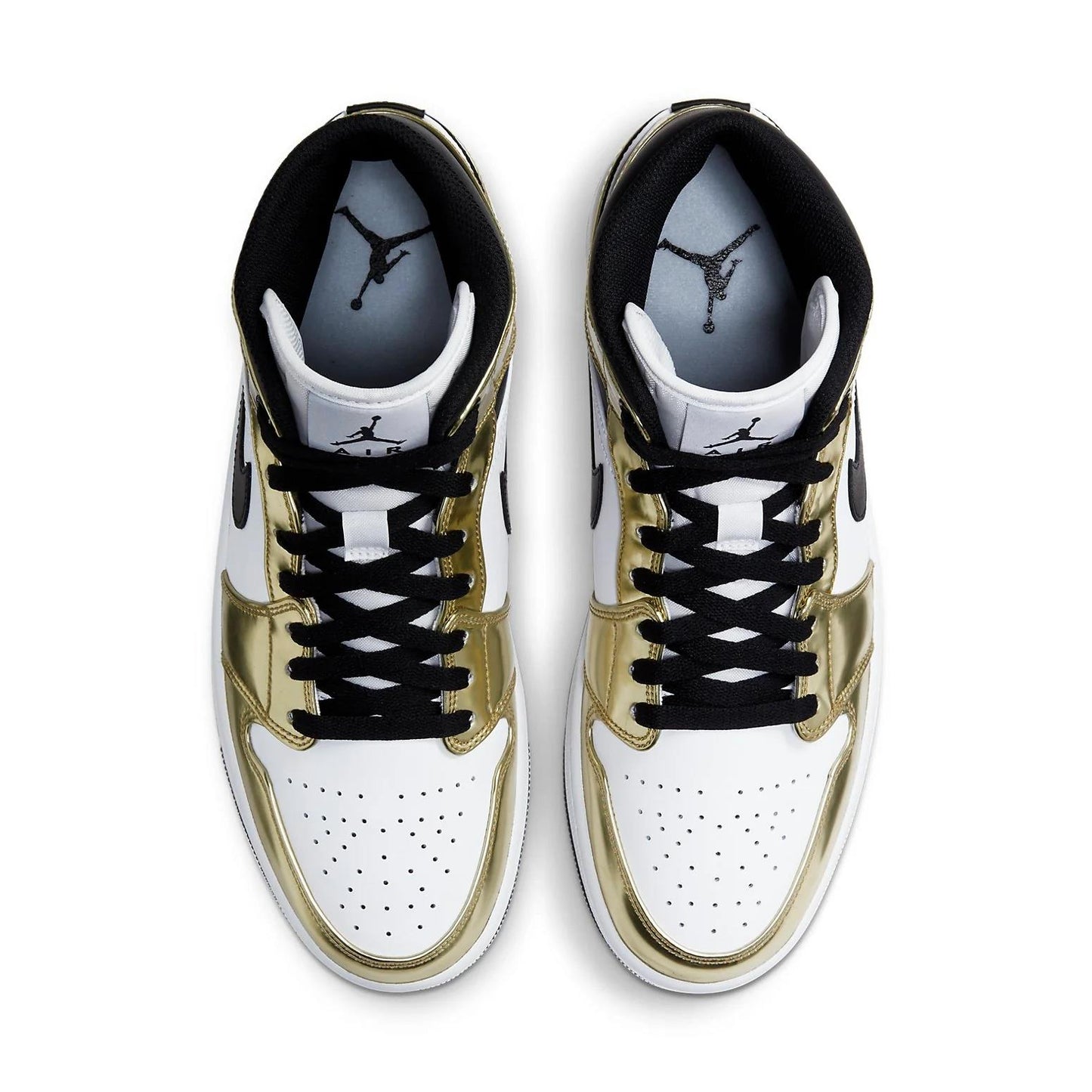 Jordan 1 Mid Metallic Gold Black White Men's DC1419-700