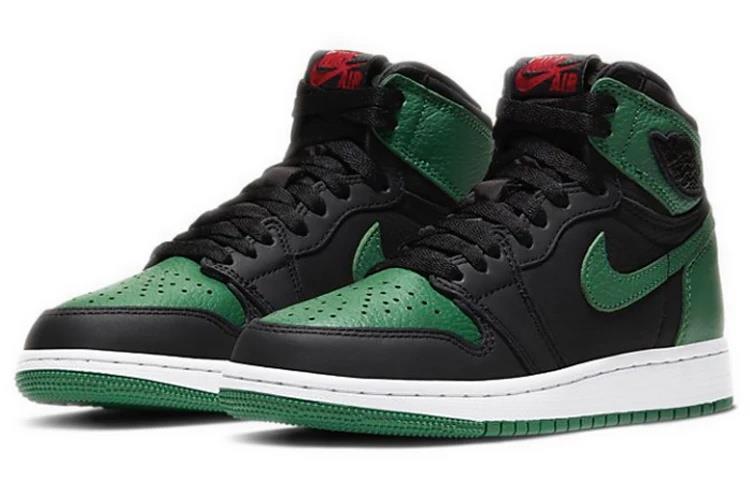 Jordan 1 Retro High Pine Green Black (GS) size 6.5Y/8WMNS