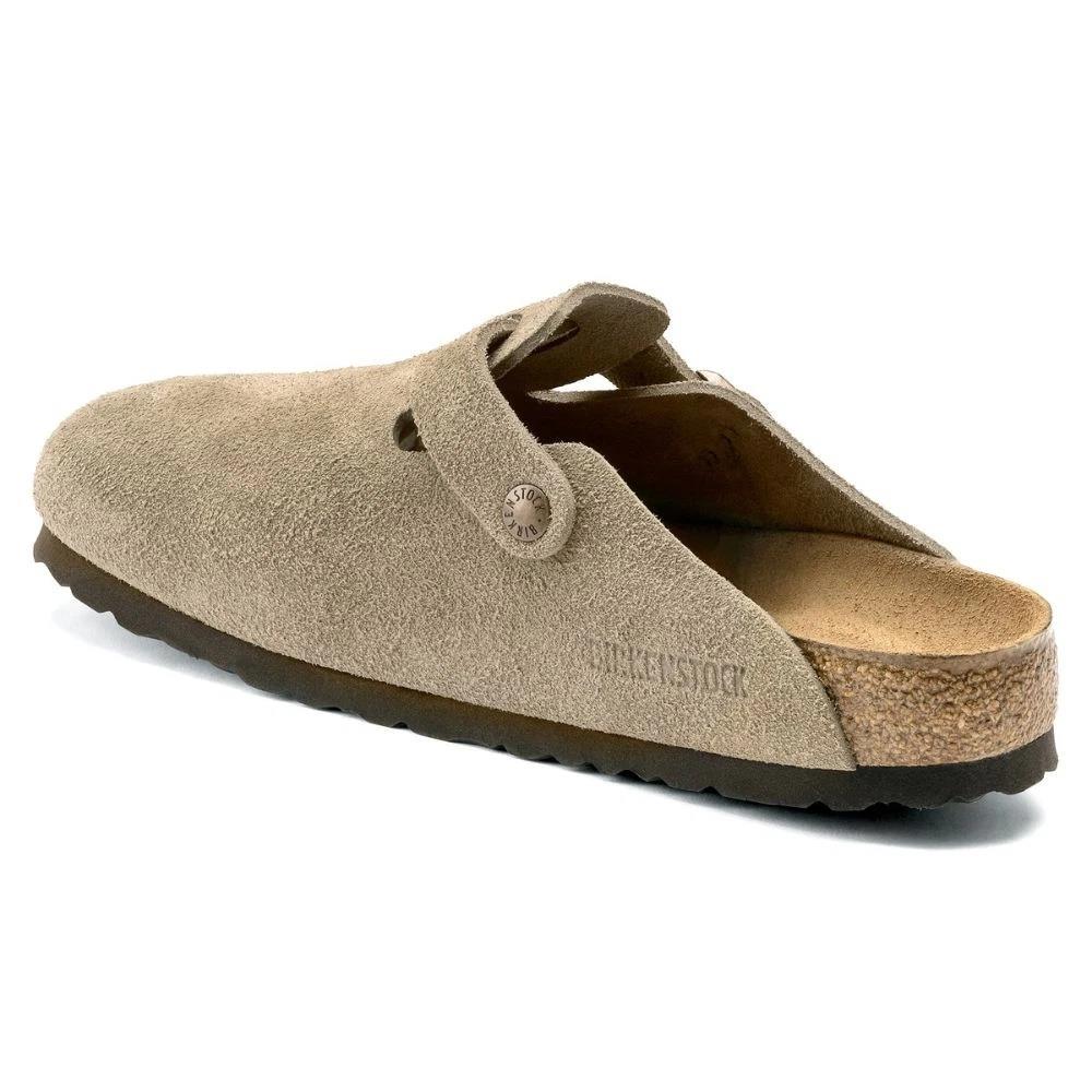 Birkenstock Boston Soft Footbed Suede Taupe