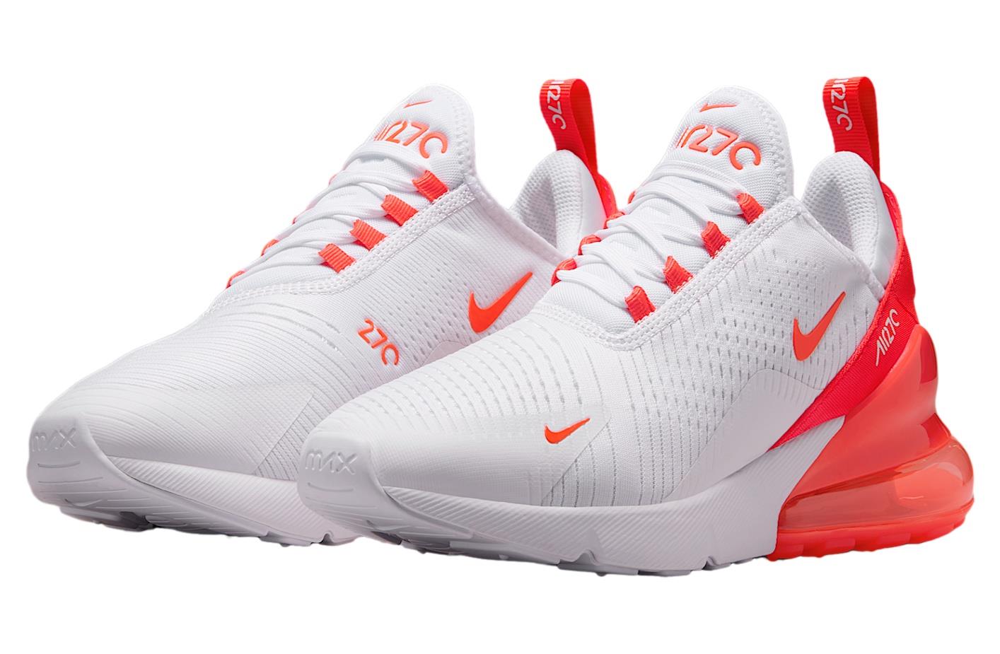 Nike Air Max 270 White Bright Crimson White (Women's) HJ3222-102