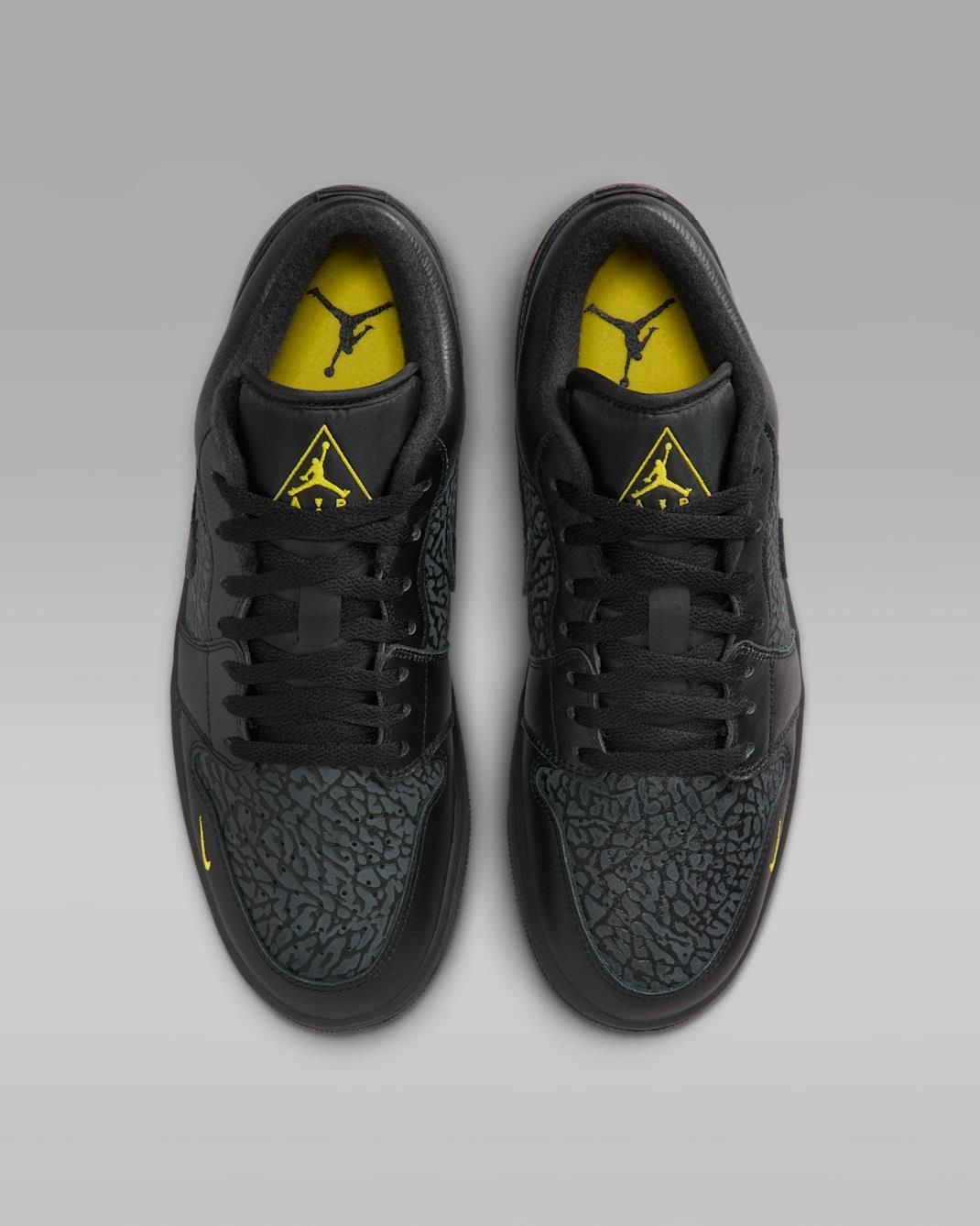 Jordan 1 Low Black Elephant Print Men's IM6568-010