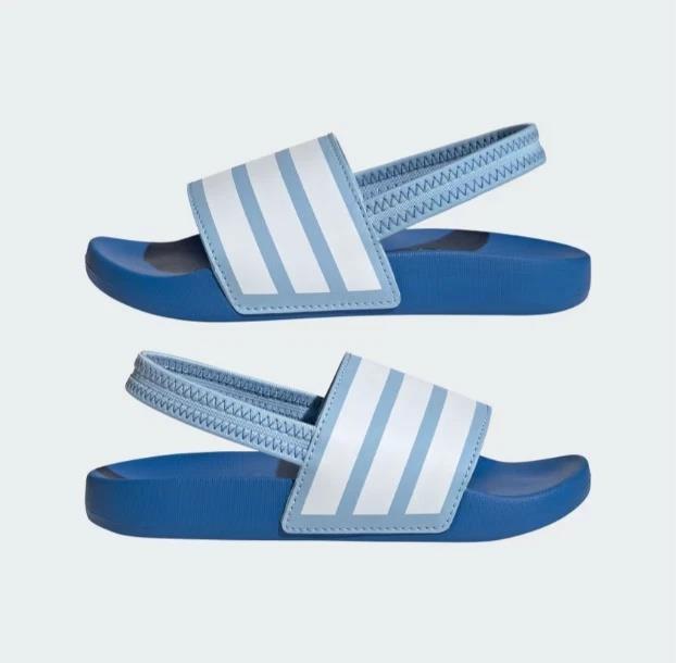 Adidas Adilette Estrap Slides Clear Sky Cloud White Bright Royal (PS)