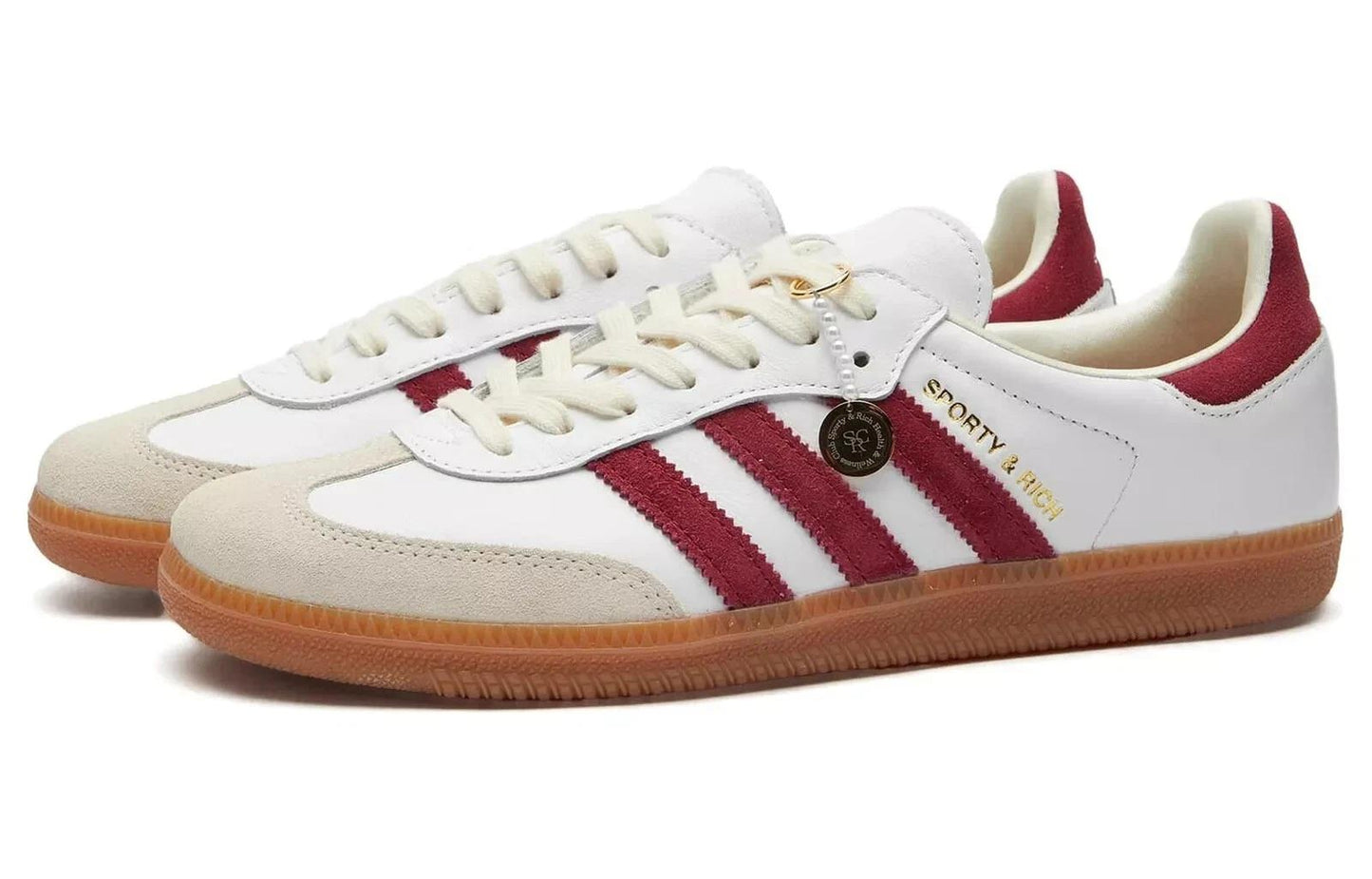 Adidas Samba Sporty & Rich White Collegiate Burgundy Men's IF5660