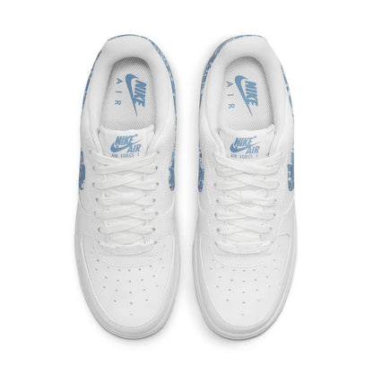 Nike Air Force 1 Low '07 Essential White Worn Blue Paisley (Women's) size 8.5