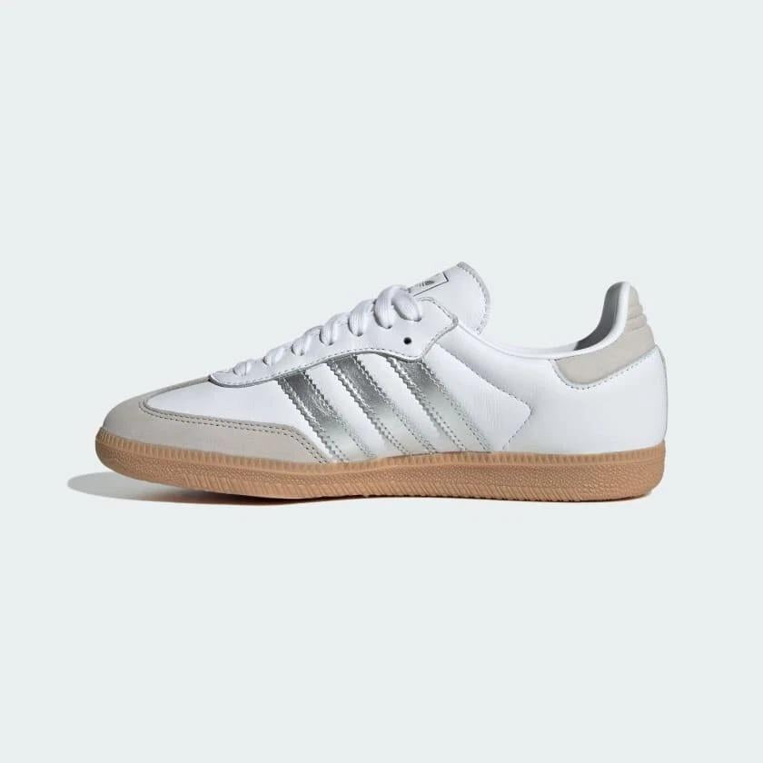 Adidas Samba OG White Silver Metallic Grey (Women's)