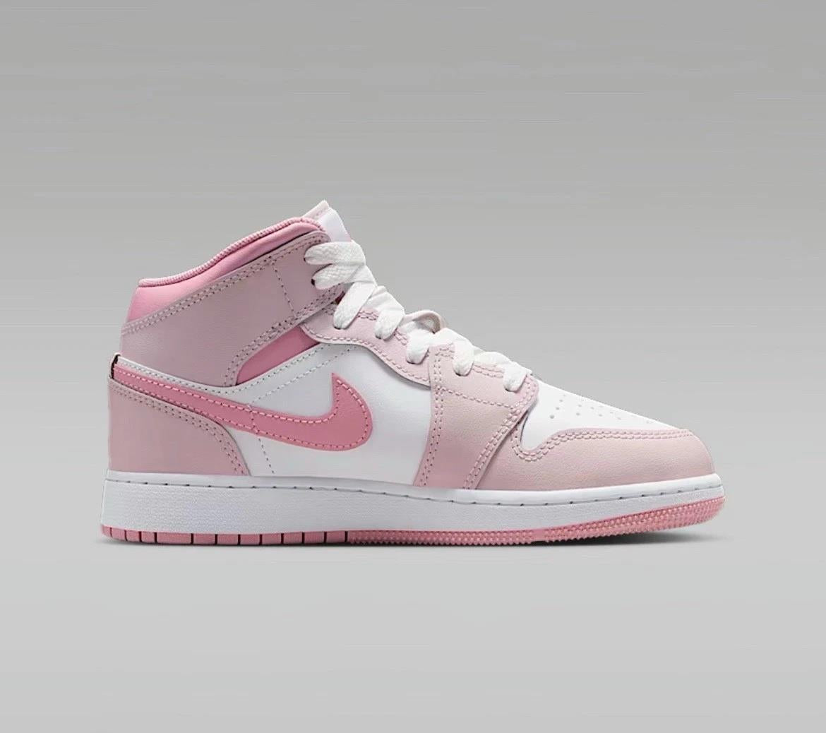 Jordan 1 Mid Pearl Pink White (GS)