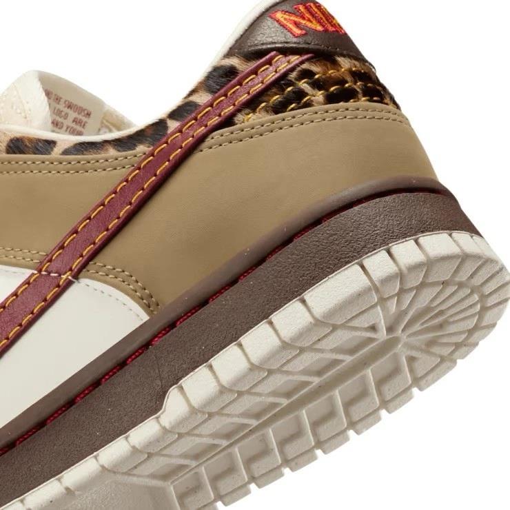 Nike Dunk Low Retro Khaki Team Red Pearl White (Women's)