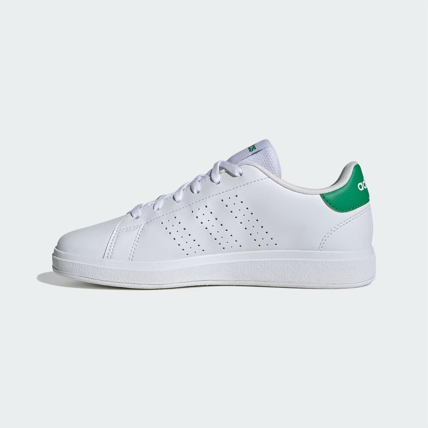 Adidas Advantage Base 2.0 Cloud White Green (GS) size 7Y