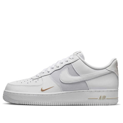 Nike Air Force 1 Low 
White Desert Khaki Mini Swoosh