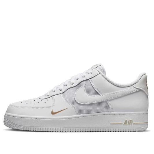 Nike Air Force 1 Low 
White Desert Khaki Mini Swoosh