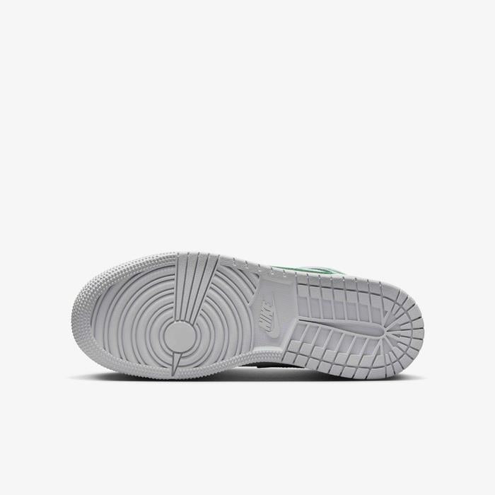 Jordan 1 Mid White Pure Platinum Pine Green (GS)