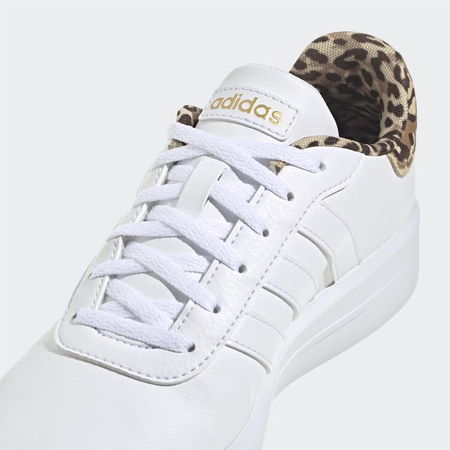 Adidas Court Platform Shoes 'White Leopard' (Women's) size 9.5