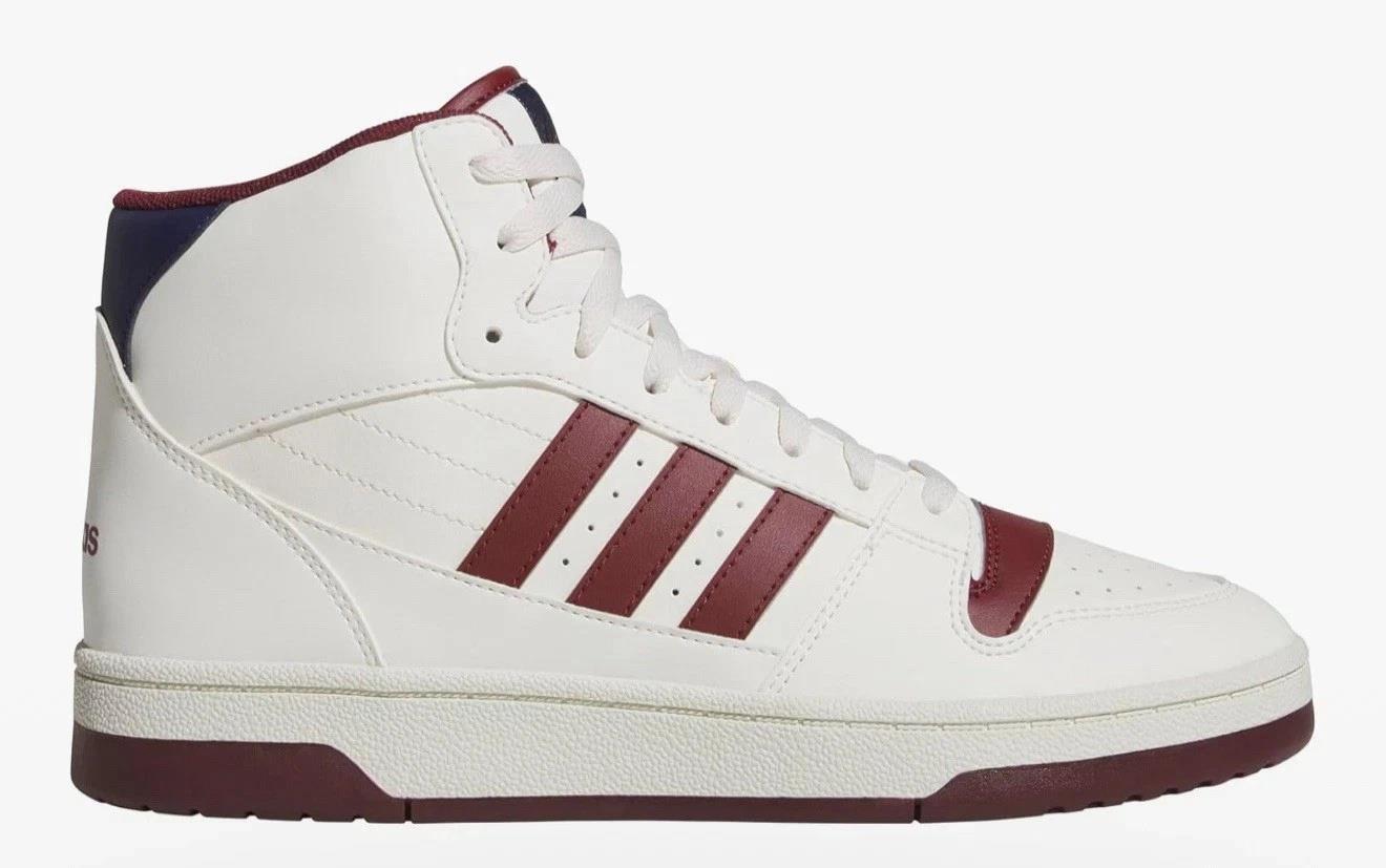 Adidas Forum Break Start Mid White Cream Maroon Lace Up Shoes JR1453 size 7.5